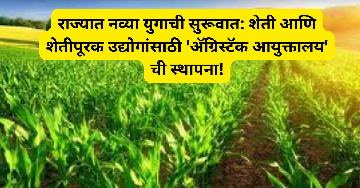 राज्यात नव्या युगाची सुरूवात: शेती आणि शेतीपूरक उद्योगांसाठी ‘अ‍ॅग्रिस्टॅक आयुक्तालय’ ची स्थापना!