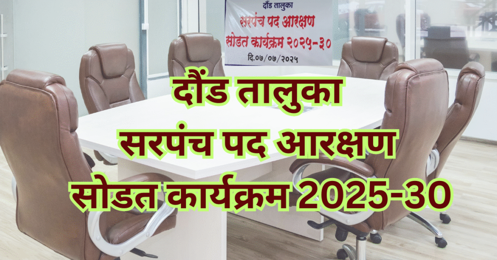 दौंड मध्ये सरपंच पदाचे आरक्षण जाहीर झाले! काय आणि कसे आहे पाहूया तालुक्यातील ८० गावांचे गाव निहाय आरक्षण?