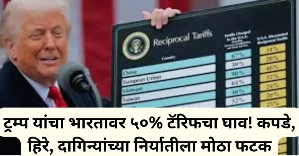 अमेरिकेचा डबल टॅरिफ अटॅक! ट्रम्प यांचा भारतावर ५०% टॅरिफचा घाव; कोणत्या उद्योगांवर होणार परिणाम?