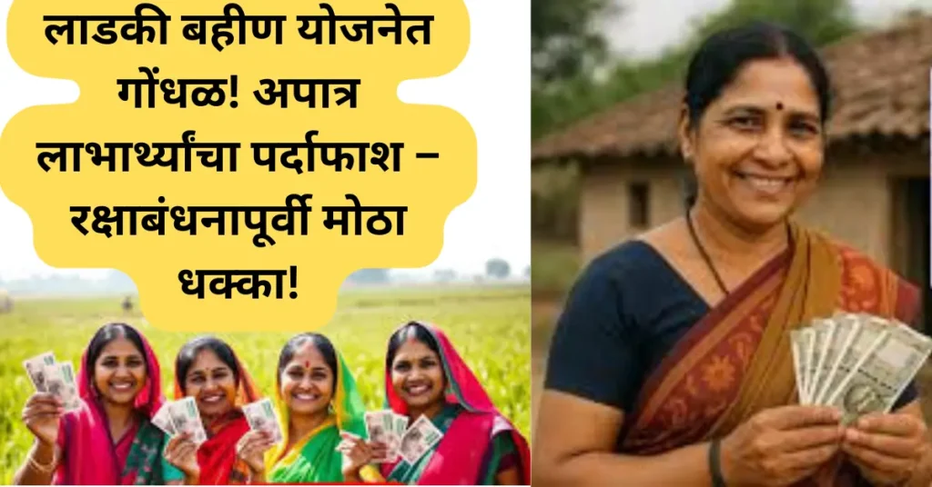 लाडकी बहीण योजनेत गैरव्यवहार उघड! रक्षाबंधनापूर्वी लाभार्थींना मोठा धक्का!