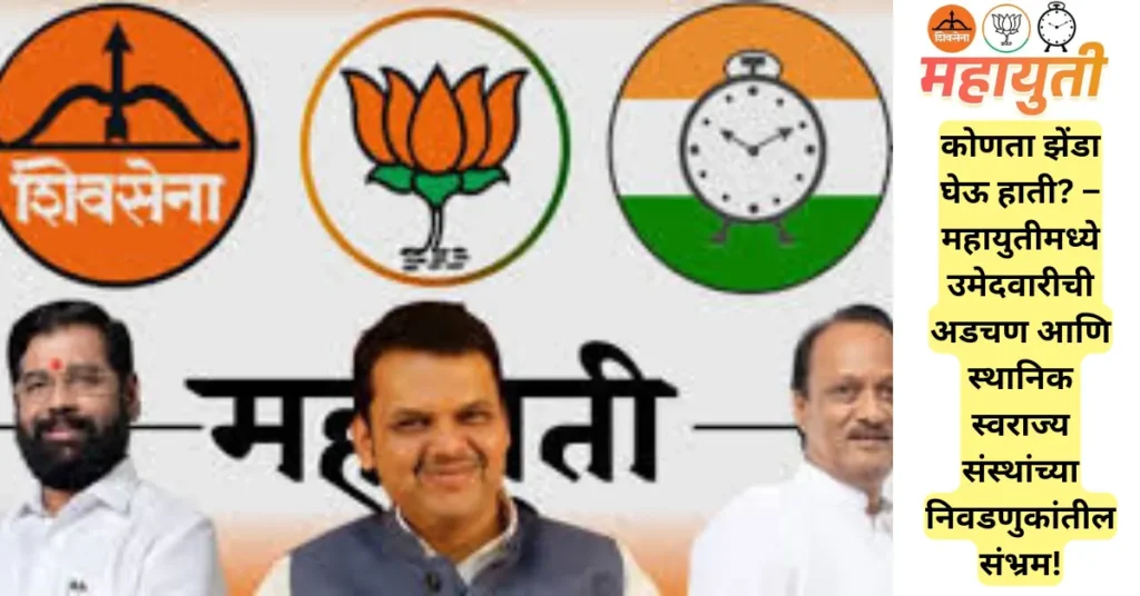 कोणता झेंडा घेऊ हाती? – महायुतीमध्ये उमेदवारीची अडचण आणि स्थानिक स्वराज्य संस्थांच्या निवडणुकांतील संभ्रम!