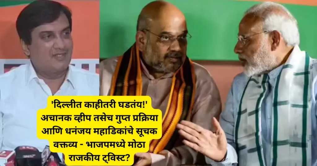 ‘दिल्लीत काहीतरी घडतंय!’ अचानक व्हीप तसेच गुप्त प्रक्रिया आणि धनंजय महाडिकांचे सूचक वक्तव्य – भाजपमध्ये मोठा राजकीय ट्विस्ट?